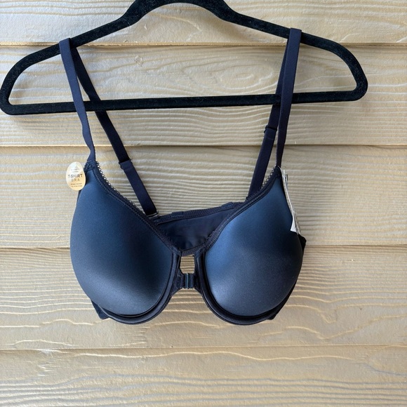 Wacoal T-Shirt Open Front Black Underwire Bra NWT 32D - Picture 1 of 5